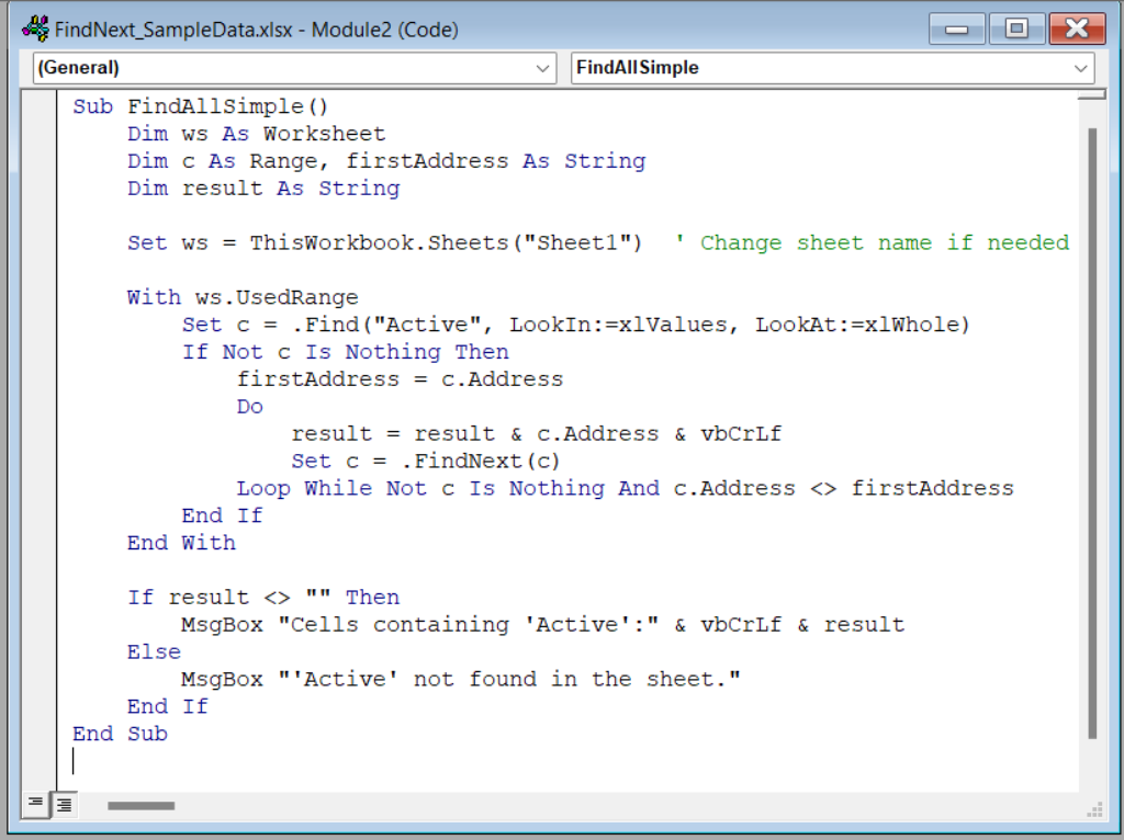 How to Use VBA FindNext Method in Excel ( A Complete Guide) - Excel Insider