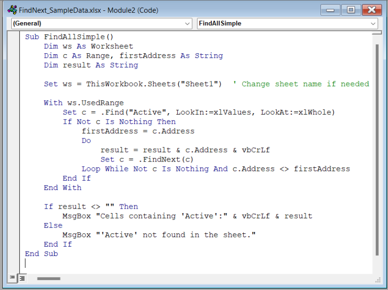 How to Use VBA FindNext Method in Excel ( A Complete Guide) - Excel Insider