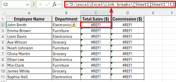 Use Find and Replace to Remove External References