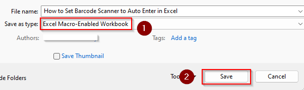 Customized VBA Macro to Make Excel Auto-Enter Barcodes