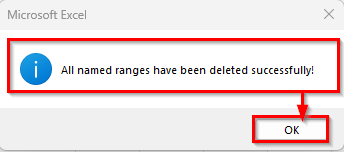 Applying VBA to Delete Named Range in Excel