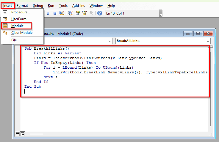 Break Links with VBA (When Workbook Links Is Greyed Out)