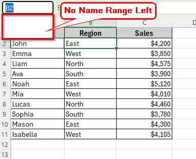 Applying VBA to Delete Named Range in Excel