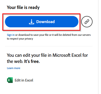 Convert PDF to Excel Using Adobe Acrobat Conversion Tool