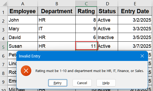 Automate Combined Validation Using VBA Code