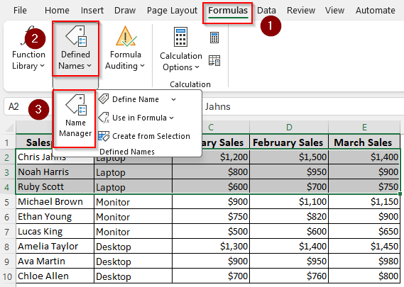 Assigning Group Names with Name Manager