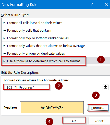 Steps to Create a Drop Down List with Color in Excel