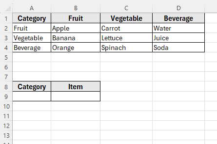 Using Named Ranges and the INDIRECT Function