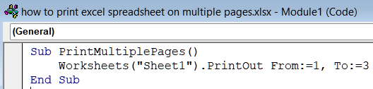 Automate Printing Excel Spreadsheet on Multiple Pages Using VBA Code