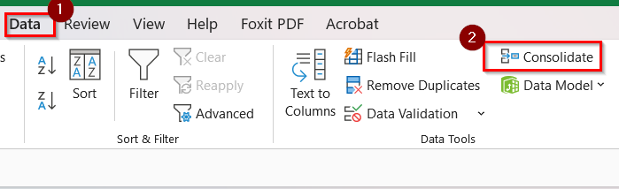 Merge Multiple Worksheets into One Workbook with the Consolidate Tool
