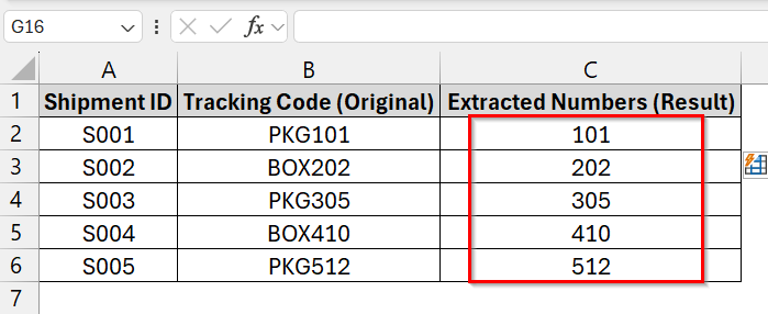Remove Text from Excel Cell and Leave Numbers with Flash Fill
