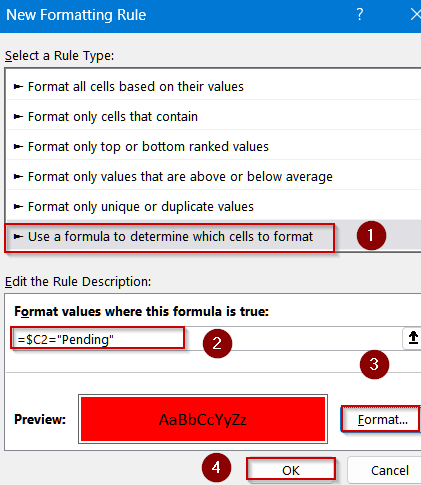 Steps to Create a Drop Down List with Color in Excel