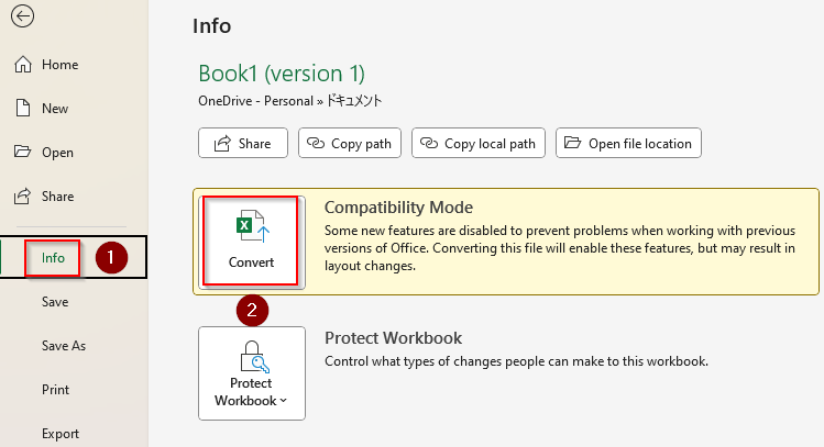 Change Outdated Workbook Format (Compatibility Mode)