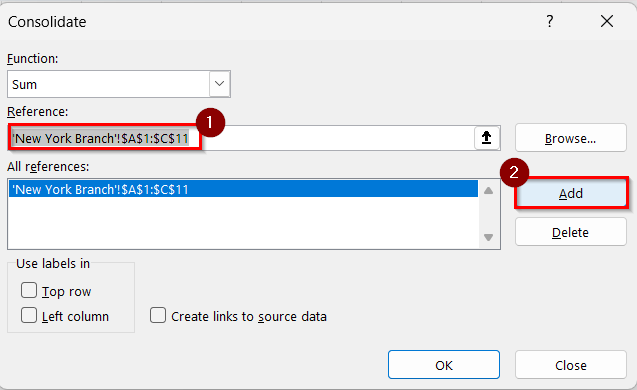 Merge Multiple Worksheets into One Workbook with the Consolidate Tool