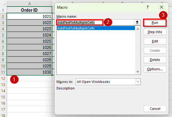 Add Text to Multiple Cells Using VBA