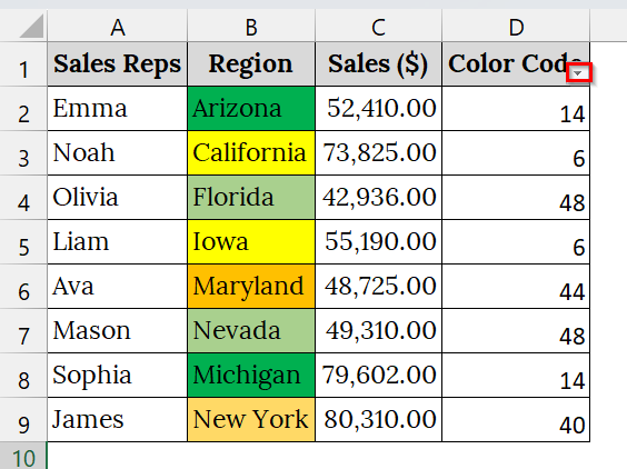 Applying a VBA Macro to Filter by Multiple Colors in Excel