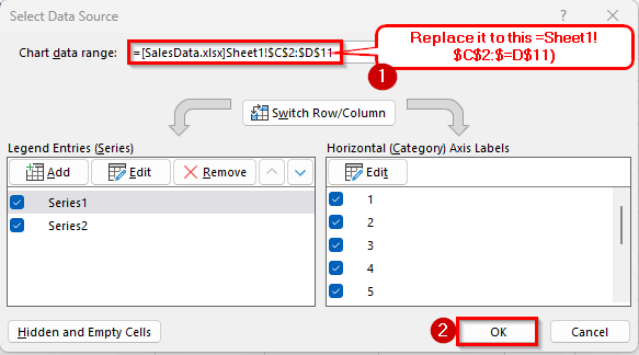 How to Break Links to Other Files in Excel Charts
