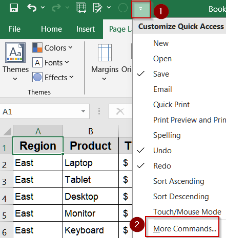 Consolidate Multiple Sheets on One Page Using the Camera Tool