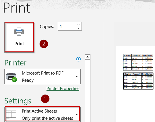 Consolidate Multiple Sheets on One Page Using the Camera Tool