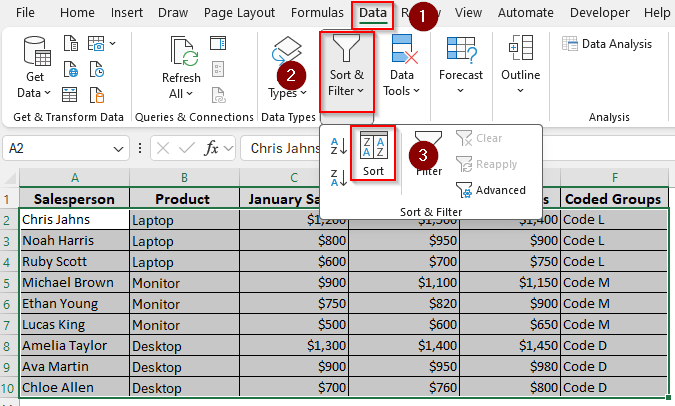 Using a Formula to Assign Group Names Based on Similar Values