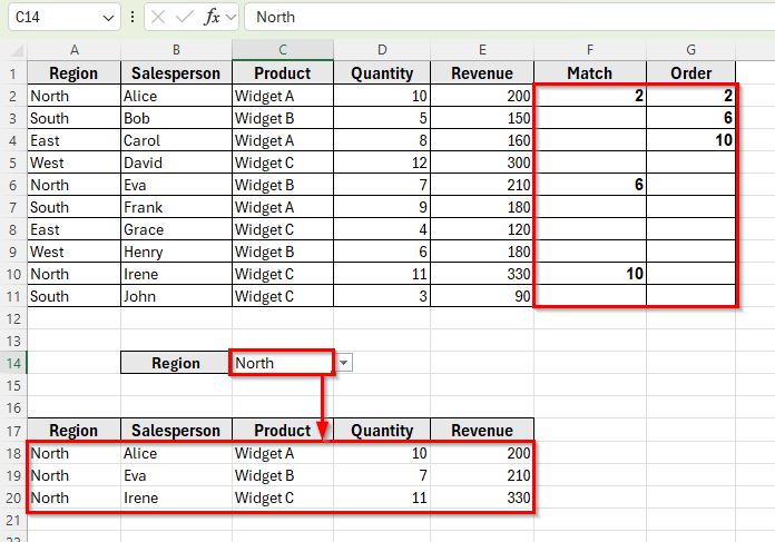 Using Helper Columns with INDEX and SMALL Functions