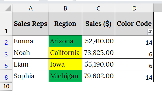 Applying a VBA Macro to Filter by Multiple Colors in Excel