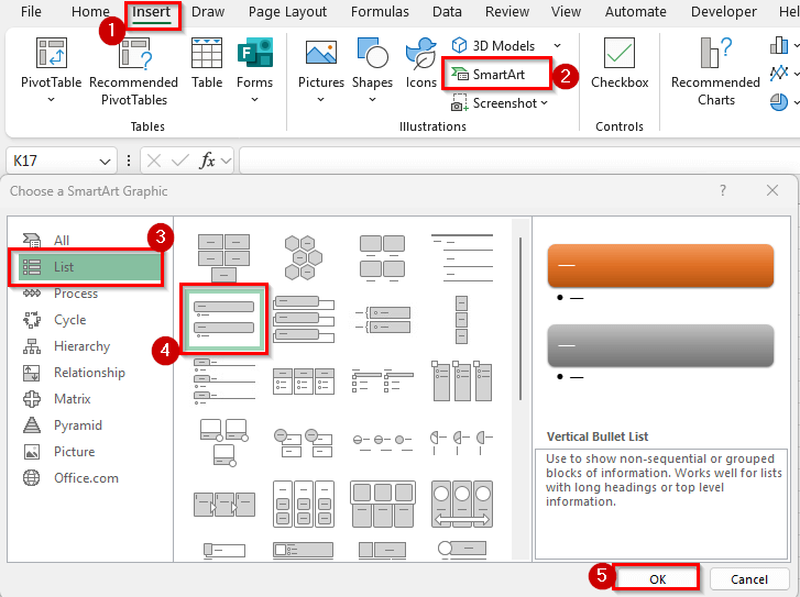 Using Text Boxes or SmartArt to Create Bulleted Lists