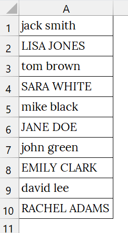 Automatically Correct Inconsistent Text Formatting in Excel with Flash Fill