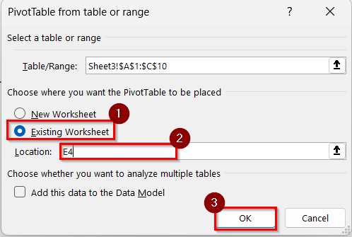 Using the PivotTable to Filter Dates by Month and Year