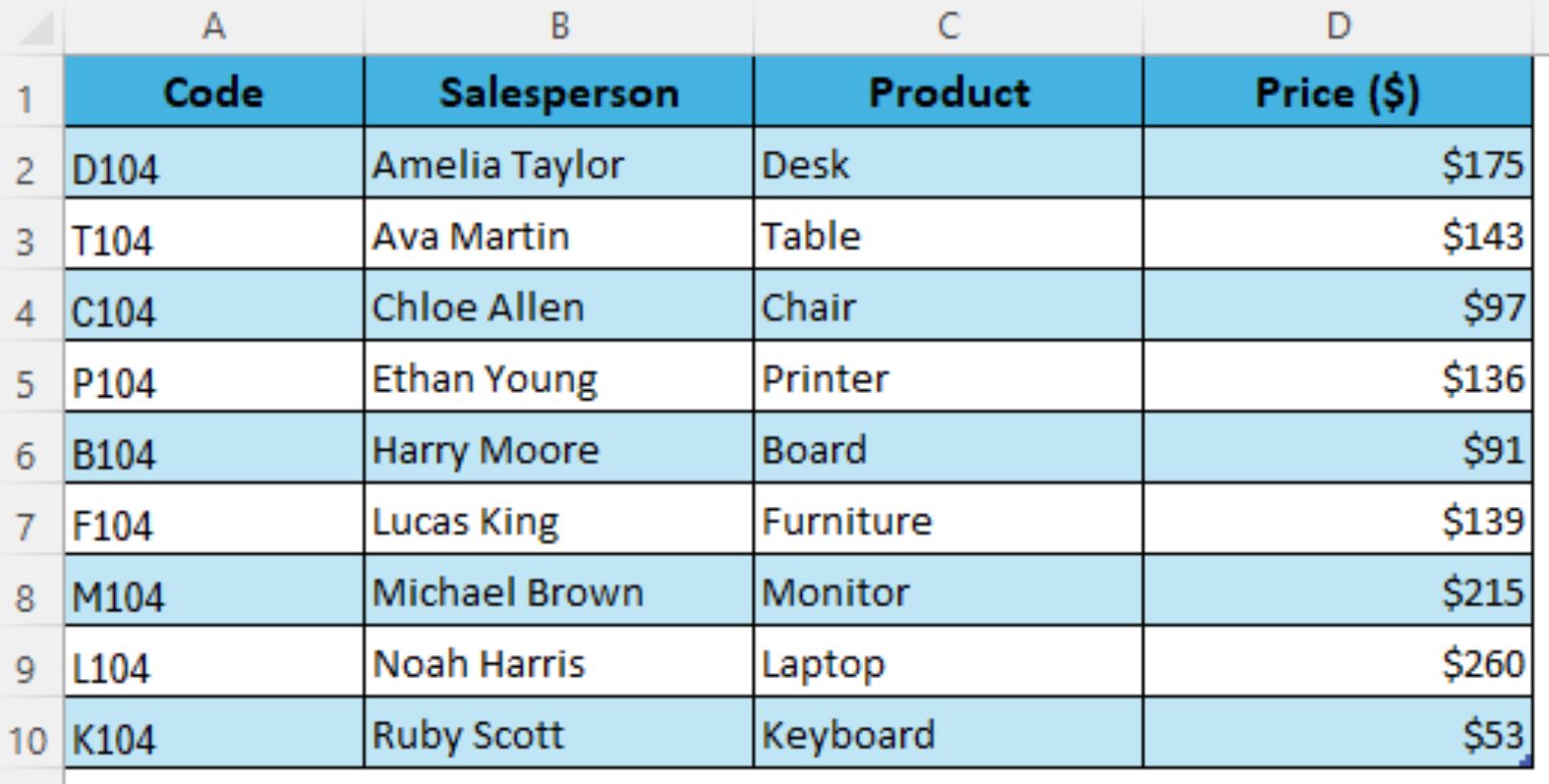 How to Create a Floating Table in Excel (6 Different Ways) - Excel Insider