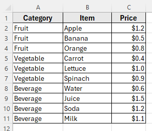 Create a Dynamic Drop-Down List Based on a Cell Value Using FILTER and UNIQUE