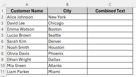Using Ampersand and CHAR Function to Concatenate with a Line Break in Excel