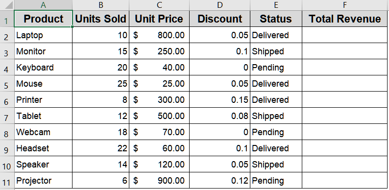 Enter Fixed Values Directly into Formulas