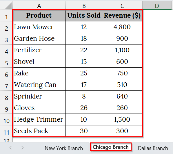 Merge Multiple Worksheets into One Workbook with the Consolidate Tool
