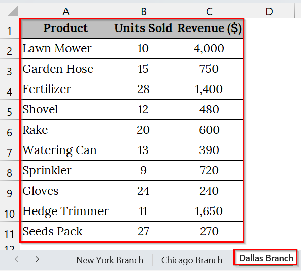 Merge Multiple Worksheets into One Workbook with the Consolidate Tool