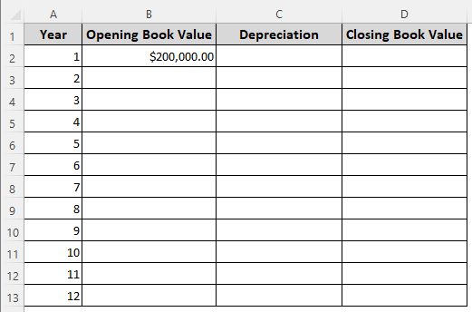 Using the DB Function to Calculate the Declining Balance Depreciation