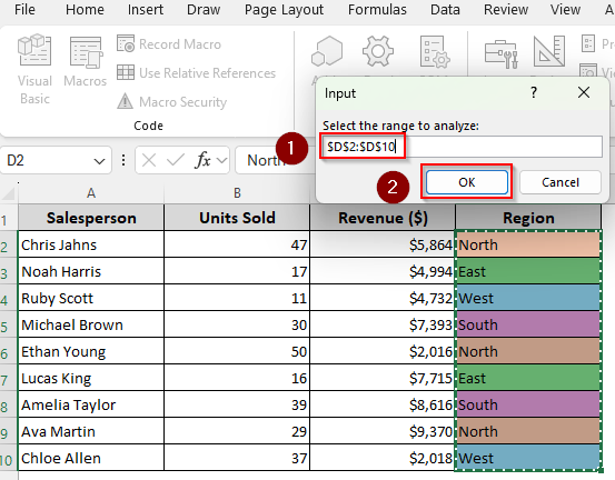 Customize Formula with VBA to Group Similar Texts by Color