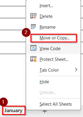 Combine Multiple Worksheets into One with the Move or Copy Feature