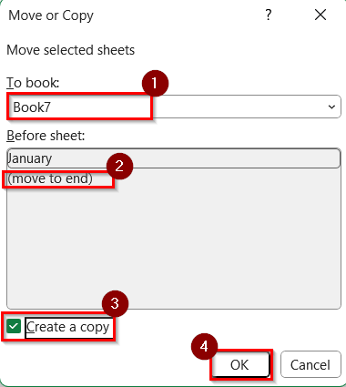 Combine Multiple Worksheets into One with the Move or Copy Feature