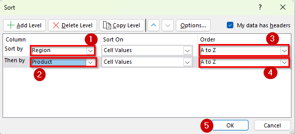 Creating Multi-Level Subtotals (Nested Subtotals) in Excel