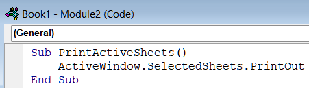 Run VBA Code to Automate Printing Only Selected Sheets