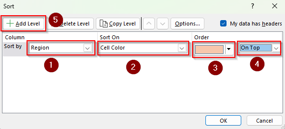 Applying the Sort by Color Feature to Group Similar Texts (Without Formula)