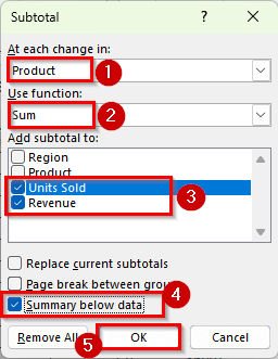 Creating Multi-Level Subtotals (Nested Subtotals) in Excel