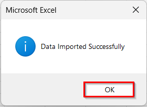 Import a Text File to Excel Using a File Selection Option