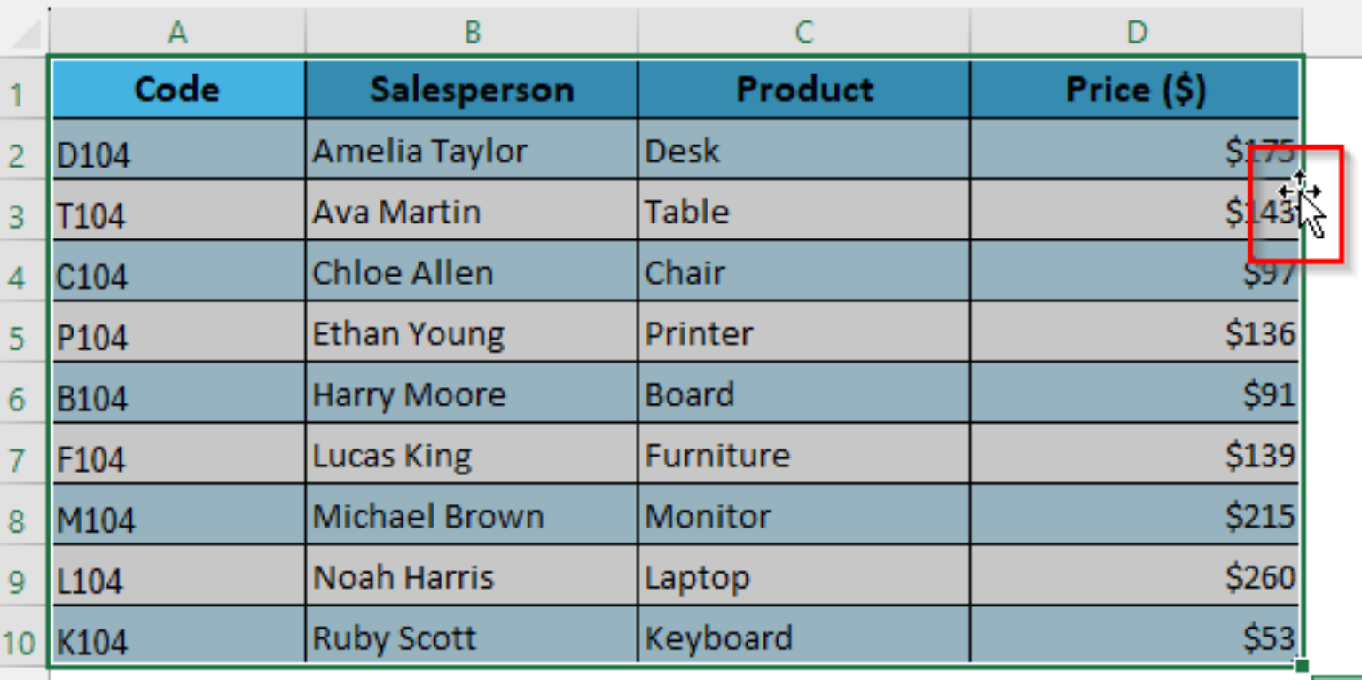 How to Create a Floating Table in Excel (6 Different Ways) - Excel Insider