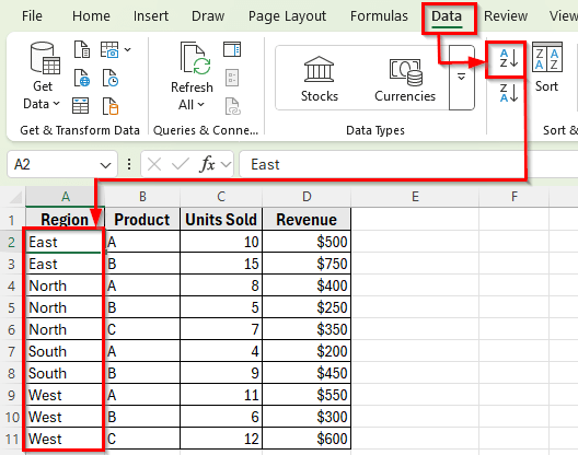 Using the Subtotal Feature to Group Rows and Add Subtotals in Excel