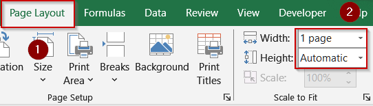 Adjusting Scaling Options to Fit Pages