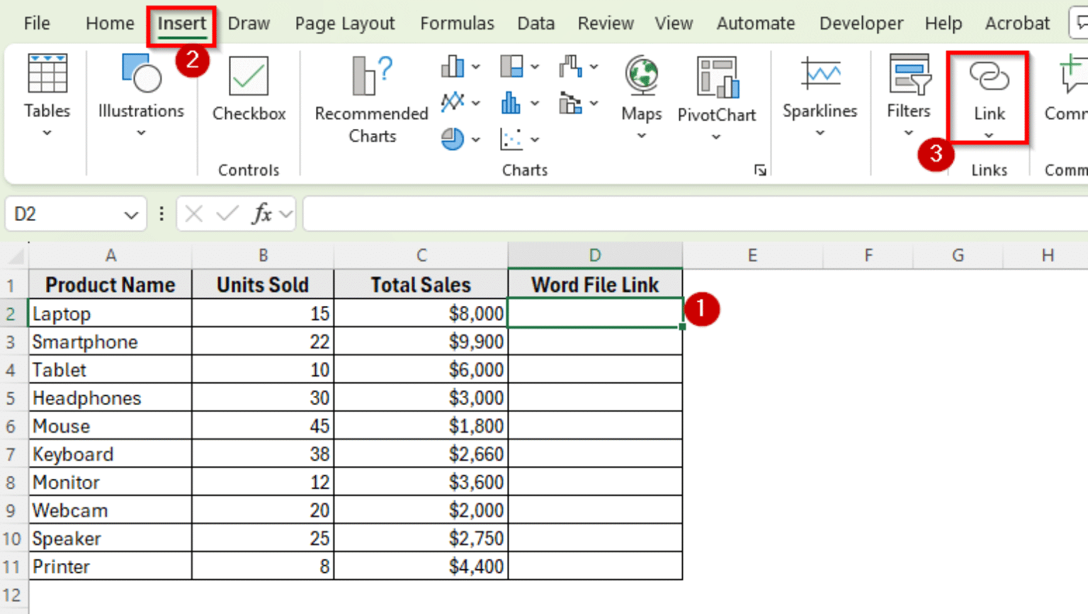 How to Link a Word Document to Excel (3 Suitable Methods) - Excel Insider