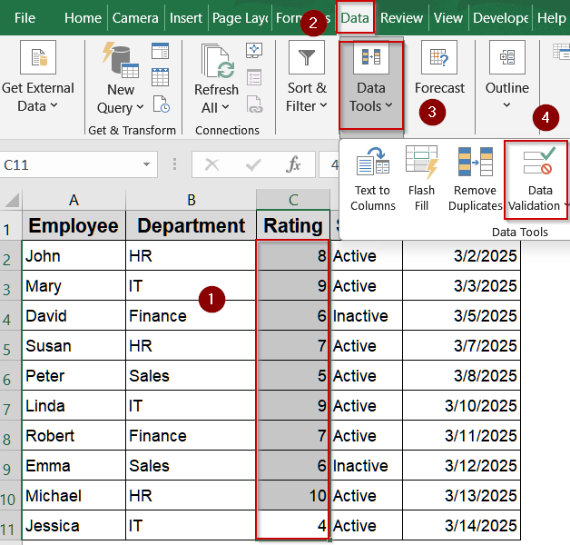Combine Multiple Validation Rules Using AND and OR Functions