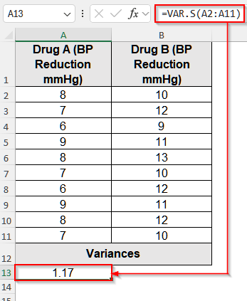 Use the T.TEST Function to Perform a Two-Sample T-Test in Excel